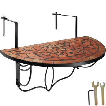 Balkongbord Mosaik sammenleggbart 75x65x62cm